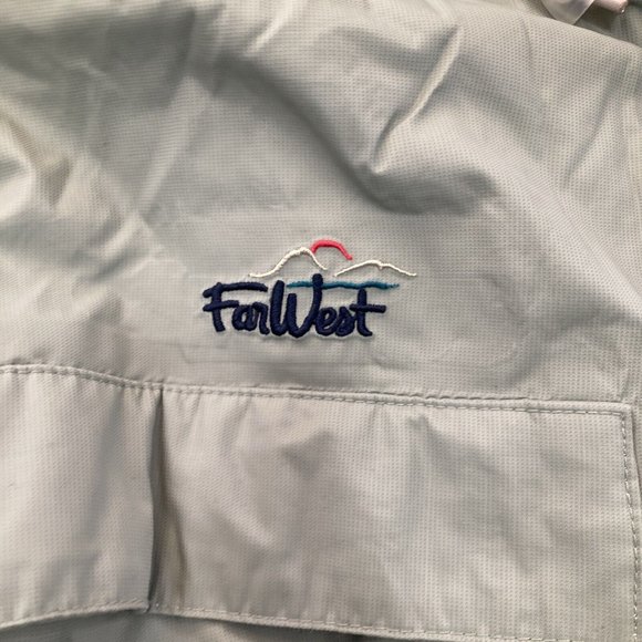 Vintage Farwest Windbreaker Jacket Women’s Large Nylon Coat Green - Picture 4 of 16